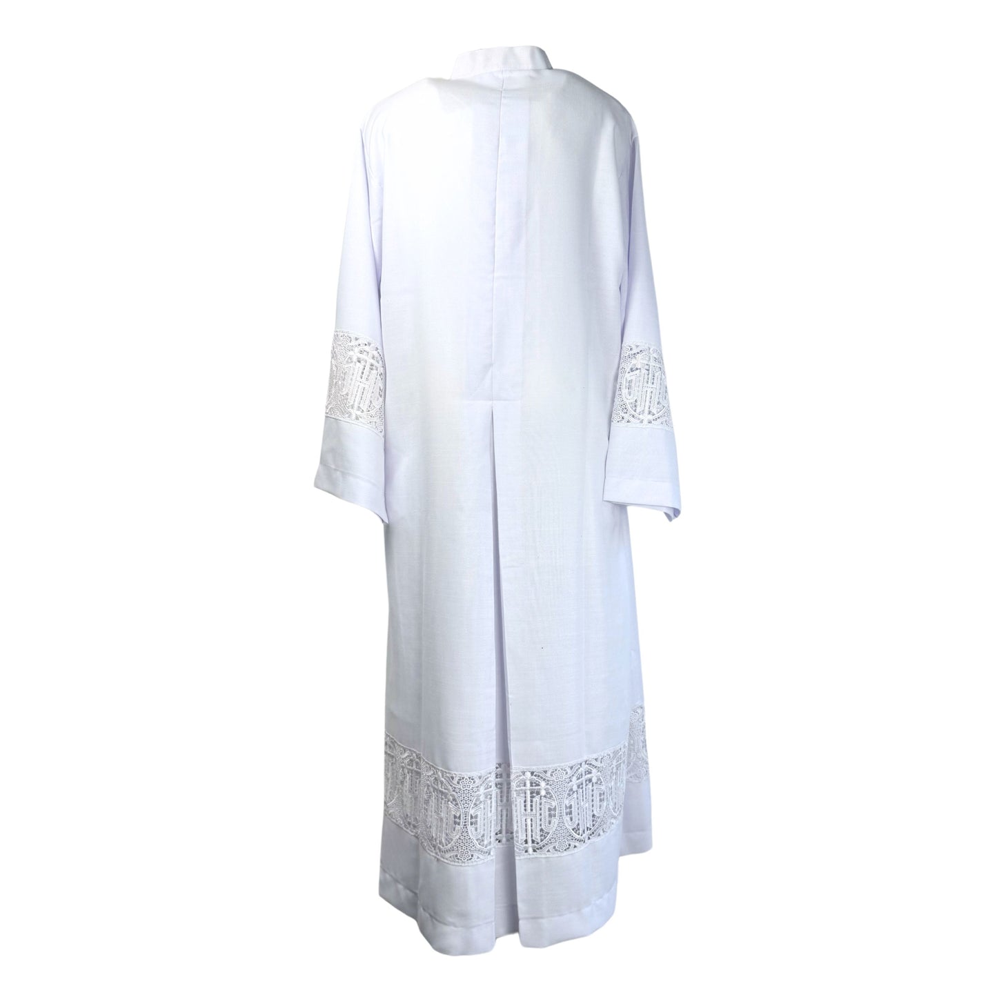 Alba Sacerdotal Blanca Con Galón Litúrgico