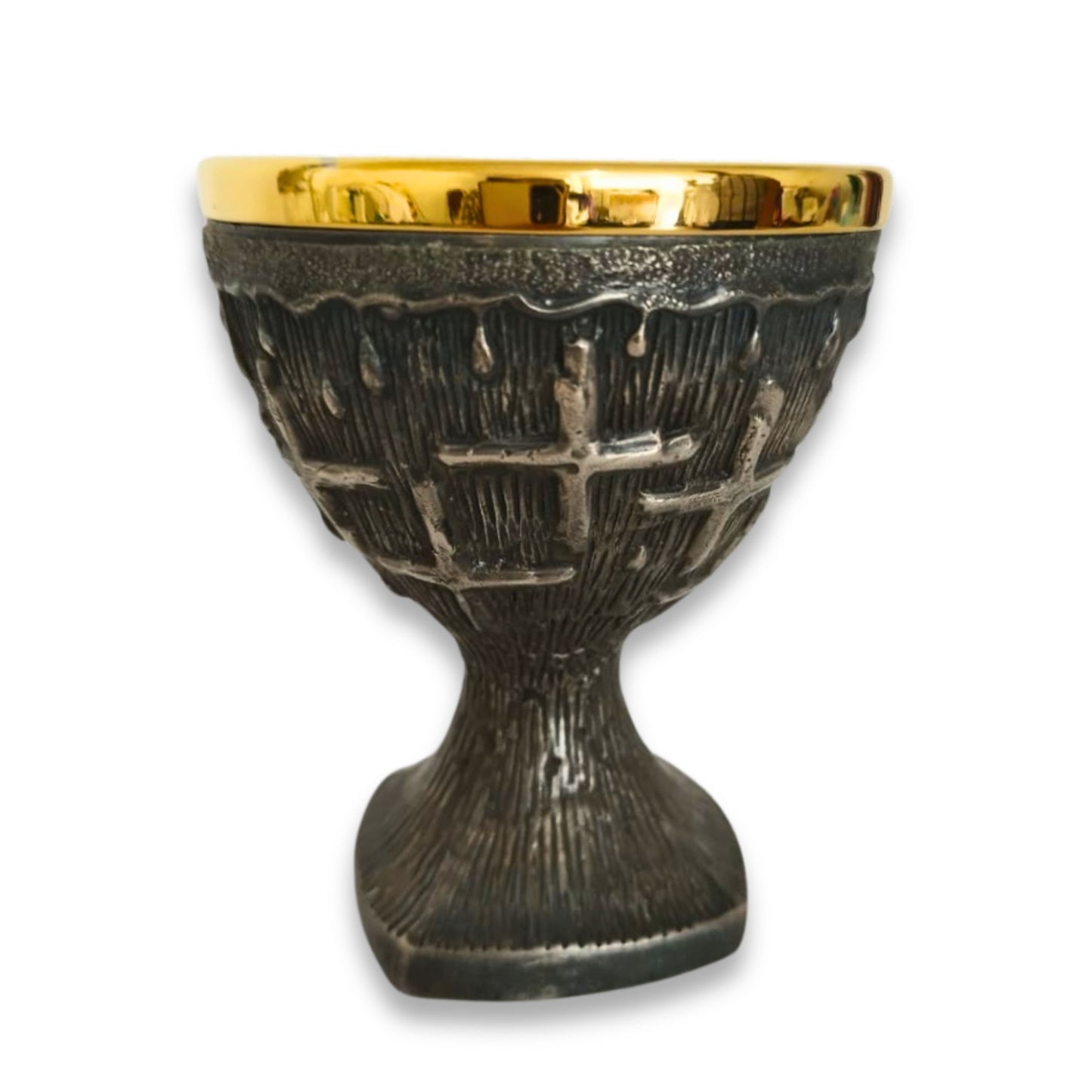 Cáliz Religioso Modelo Omega (Oxidado + Cruz)
