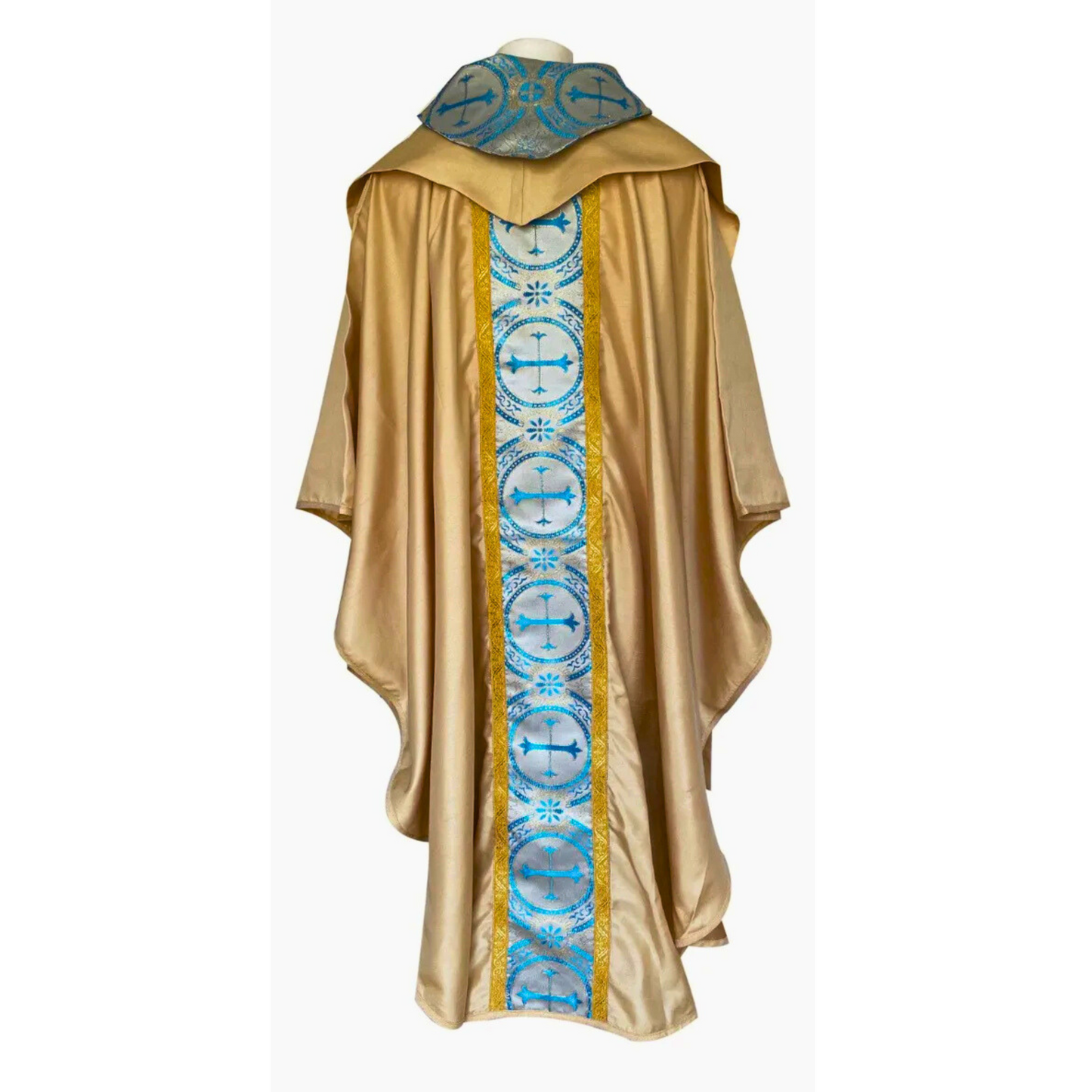Casulla Sacerdotal Brocada Dorada