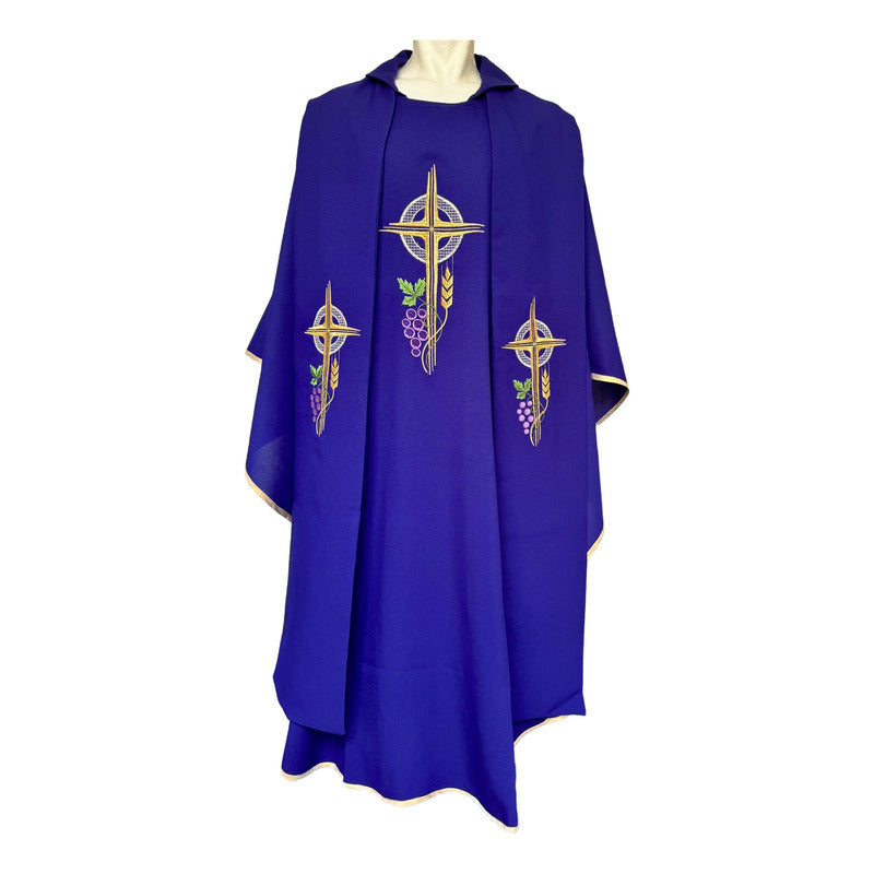 Casulla Ornamento Sacerdotal Bordado Eucarístico