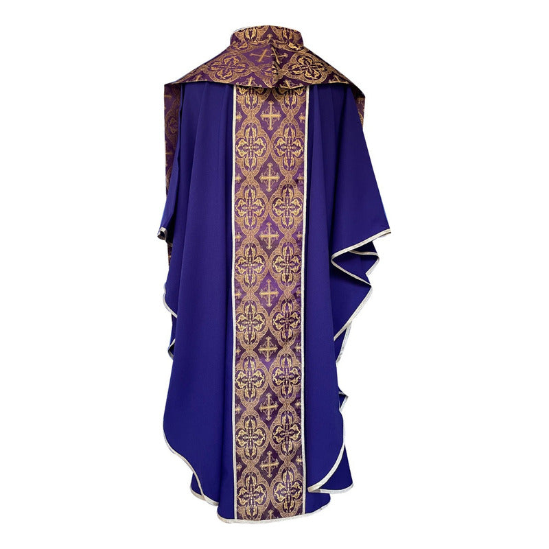 Casulla Sacerdotal Eucarística Tira Brocada
