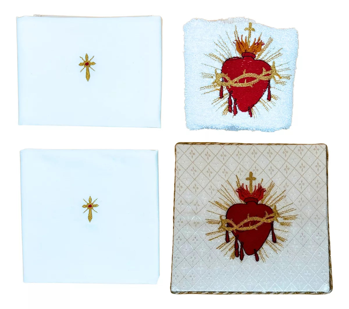 Purificador Y Corporal Litúrgicos Incluye Palia Y Manutergio Sagrado Corazón
