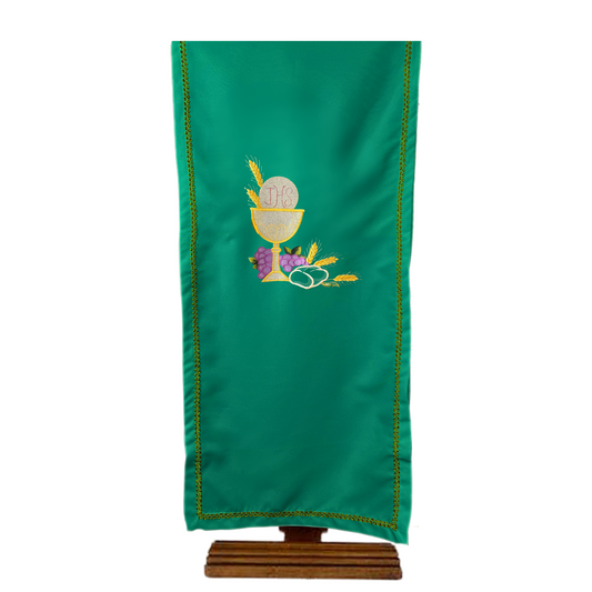 Cubre Ambón Bordado Eucarístico Verde