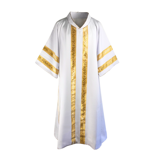 Casulla Dalmática Sacerdotal con galón dorado