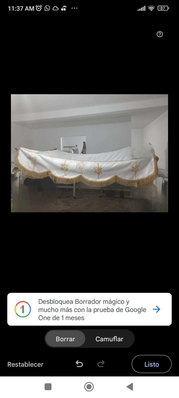Palio Procesional Bordado Dorado