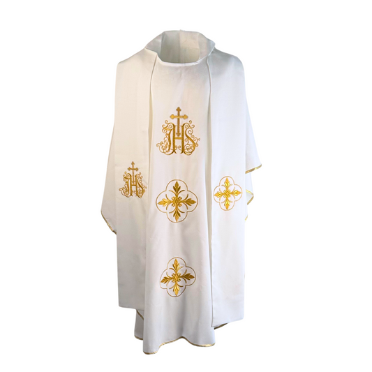 Casulla Ornamento Sacerdotal Bordado Eucarístico JHS