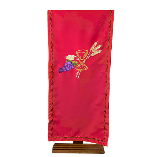 Cubre Ambón Bordado Eucarístico Rojo