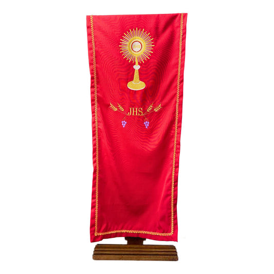 Cubre Ambón O Cubre Atril Para Iglesia Bordado Eucarístico Rojo